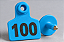 Kit com 100 Etiquetas Auriculares para Gado, Porcos e Ovelhas – Numeradas de 001 a 100, em TPU azul com Pino Metálico - Imagem 9