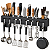 Suporte Organizador de Parede para Cozinha com Porta-Facas e Ganchos - Imagem 1