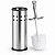 Escova Sanitária Inox Com Suporte Porta Escova Banheiro Aço Inox - Imagem 1