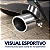 Ponteira Escapamento Esportiva aluminio Oval Até 2 Polegadas Lorben - Imagem 3