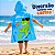 Toalha Poncho Infantil Capuz Dinossauro Azul Praia Piscina - Imagem 3