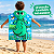 Toalha Poncho Infantil Capuz Jacaré Praia Piscina 60x60cm - Imagem 4