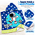 Toalha Poncho Infantil Capuz astronauta Praia Piscina - Imagem 5