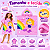 Toalha Poncho Infantil Capuz princesa rosa Praia Piscina - Imagem 4