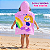 Toalha Poncho Infantil Capuz princesa rosa Praia Piscina - Imagem 10