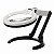 Lupa de Mesa Bancada 10 Led Suporte Articulável Aumento 2x e 5X - Imagem 2