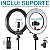 Iluminador Ring Light Circular 18" 48cm 240 Led 50w 5500k com Tripé Suporte Câmera Filtros Difusores - Imagem 4