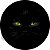 Capa de Estepe Personalizada para Ecosport Crossfox Felino Gato Preto Olhos Verdes - Imagem 1