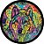 Capa Personalizada para Estepe Ecosport Crossfox Lobo Tribal Colorido - Imagem 1