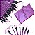 Kit Pincéis Maquiagem Profissional 32 Peças com Estojo Organizador Roxo - Imagem 1