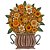 Quadro Vaso de Flores Madeira Artesanal Recortado A (S) - Imagem 1