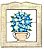 Quadro de Flores Azuis Vazado Madeira Artesanal Coleção Luxo - Imagem 1