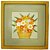 Quadro de Flores Policromia Primavera Amarelo 45x45cm (L) - Imagem 1