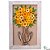 Quadro Decorativo Vaso de Flores Amarelas Madeira Luxo (L) - Imagem 1
