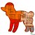 Quadro Rústico em Madeira de Demolição Recortada Cachorro Poodle 34cm (S) (c) - Imagem 1