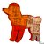 Quadro Rústico em Madeira de Demolição Recortada Cachorro Poodle 34cm (S) (c) - Imagem 2