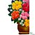 Quadro Vaso de Flores Recortado Chapa de Ferro Pintado (S) - Imagem 2