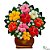 Quadro Vaso de Flores Recortado Chapa de Ferro Pintado (S) - Imagem 1