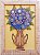 Quadro Decorativo em Madeira Vaso de Flores Lilás Moldura Patinada 80x60cm (L)(c) - Imagem 1