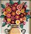 Quadro Decorativo Madeira Vaso de Flores Vinho com Botões Moldura Patinada 80x60cm (L)(c) - Imagem 2