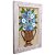 Quadro Decorativo Vaso De Flores Azuis Madeira Artesanal Luxo (L) (c) - Imagem 2