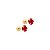 Brinco Infantil Ouro 18K Com Zircônia Vermelha Ref A01501138 - Imagem 1