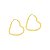 Brinco de Argola Coração em Ouro 18K Ref A0162267 - Imagem 1