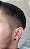 Brinco Masculino de Prata 925 Embutido Redondo Preto 8MM - Imagem 2