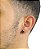 Brinco Masculino Prata 925 Legítima Preto Onix 8MM - Imagem 2