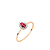 Anel em Ouro 18k com Rubelita e Diamantes - Imagem 1