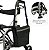 Andador D15 Cadeira Alumínio Dobrável Até 135kg Para Idosos Dellamed - Imagem 4