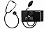Conjunto Aparelho de Pressão Adulto Nylon + Estetoscópio Preto – BIC - Imagem 1