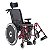 Cadeira De Rodas Avd Em Alumino Reclinável  Vinho 44 CM - ORTOBRAS - Imagem 1