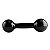Halter Peso Academia Musculação Emborrachado Preto Alux 1kg - Imagem 1