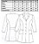 Jaleco Oxford Manga Longa Unissex branco - Imagem 3