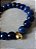 Pulseira Lapis lazuli e Pingente Dourado Facetado - Imagem 5