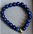 Pulseira Lapis lazuli e Pingente Dourado Facetado - Imagem 1