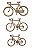 Aplique Laser MDF - Kit Bicicleta Com 3 Unidades Roda Aberta 8/10/12 Cm - Imagem 1