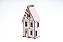 Casa Suculenta 3 Andares Branco e Rosa 9x6x19 Cm - Imagem 1