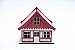 Casa Suculenta Gaúcha Branca e Vermelha 13,5x9,5x12,5 Cm - Imagem 1