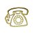 Shake Telefone Acrilico Gold - 9,5 cm - Imagem 1