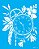Stencil Opa 20x25 - 3446 - Steampunk Art Relogio Com Flores - Imagem 1
