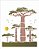 Stencil Opa 20x25 - 3433 - Africa Baoba - Imagem 1