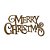 Aplique Em MDF Palavra Merry Christmas 12 cm - Imagem 1