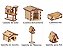 Kit 6 Miniatura Casinha Pet Cachorro Gato Coelho Pássaro Mdf - Imagem 1