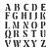 Stencil 14×14 Simples – Alfabeto III – OPA 975 - Imagem 1