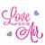 Stencil 14×14 Simples – Frase Love is in the Air – OPA 2338 - Imagem 1