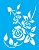 Stencil 20×25 Simples – Flores Rosas – OPA 1168 - Imagem 2