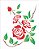 Stencil 20×25 Simples – Flores Rosas – OPA 1168 - Imagem 1