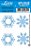 APM3-152 - Aplique Litoarte Em Papel E MDF - Flocos De Neve Azul - Imagem 1